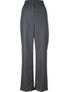 Loewe Pinstripe Trousers, Women's, Size: 38, Grey, Cotton/wool