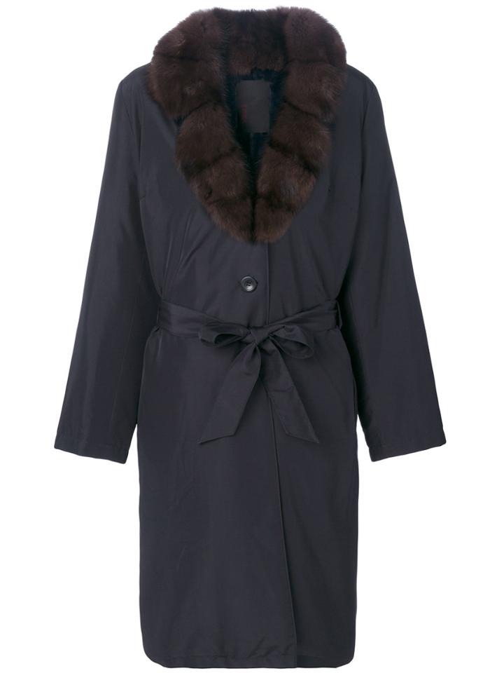Liska Oversized Coat - Blue