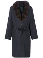 Liska Oversized Coat - Blue