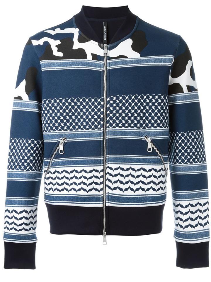 Neil Barrett Patterned Camouflage Bomber Jacket