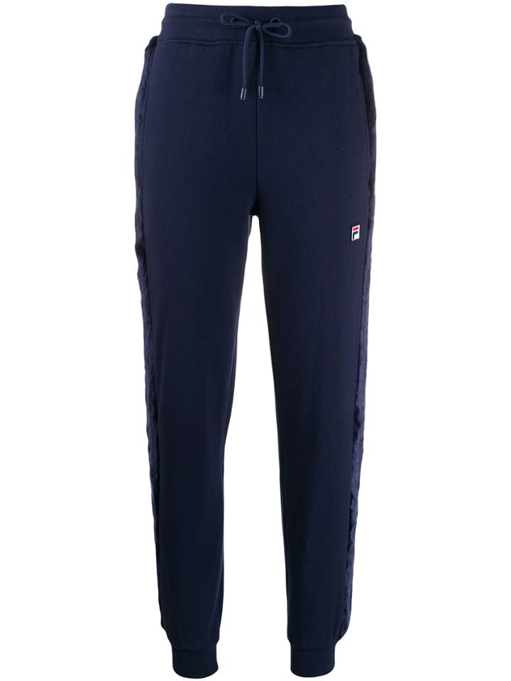 Fila Logo Jersey Faux-fur Trackpants - Blue