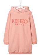 Kenzo Kids Kenzo Paris Hooded Sweater Dress - Pink