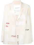 Toogood Lettering Print Blazer, Women's, Size: 1, Nude/neutrals, Cotton