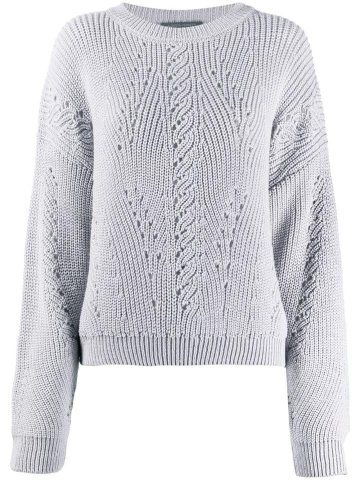 Alberta Ferretti Long-sleeve Knitted Sweater - Neutrals