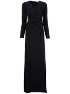 Lanvin Draped Waist Maxi Dress, Women's, Size: 36, Black, Viscose