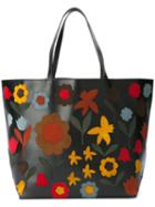 Red Valentino Flower Appliqué Tote