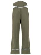 Framed Double Layer Trousers - Green