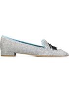 Chiara Ferragni Flirting Glitter Slippers, Women's, Size: 39, Grey, Pvc/leather