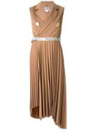 Comme Moi Snake Belt Dress - Brown