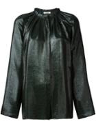 Nina Ricci Metallic Effect Blouse, Women's, Size: 36, Green, Silk/viscose/spandex/elastane