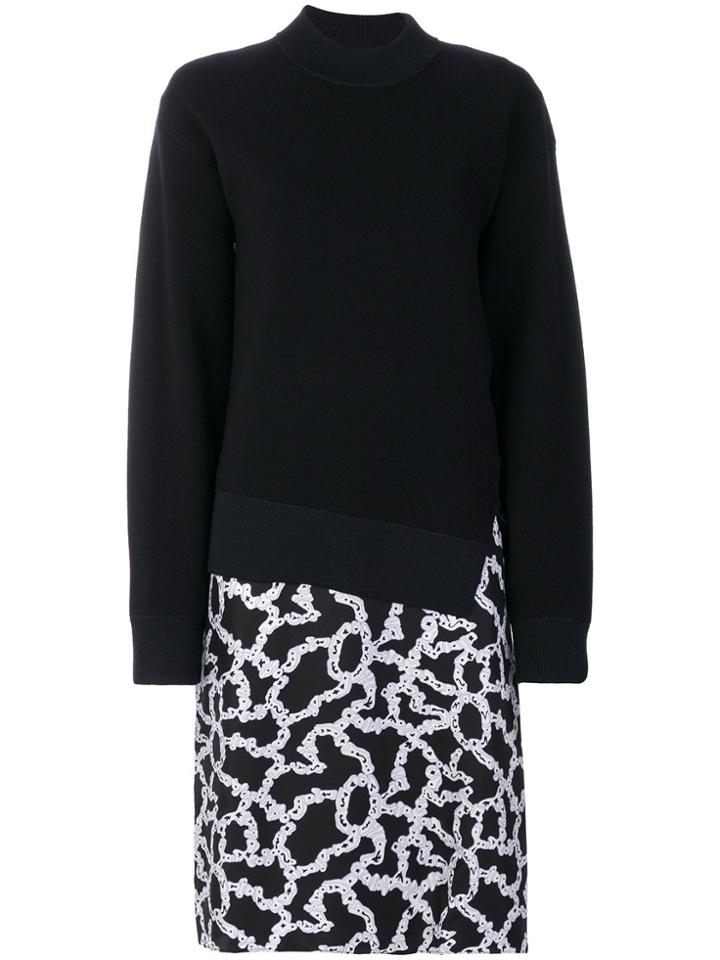 Carven Link Print Sweat Dress - Blue