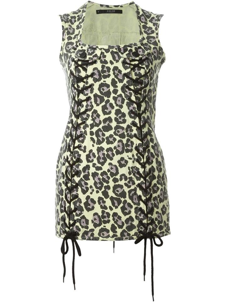 Sibling Leopard Print Mini Dress