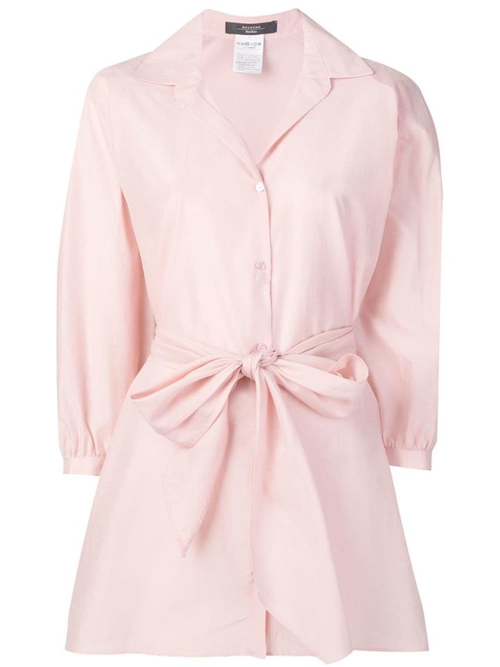 Max Mara Oversized Belted Shirt - Pink