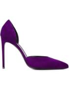 Saint Laurent Paris D Orsay Pumps, Women's, Size: 38.5, Pink/purple, Leather