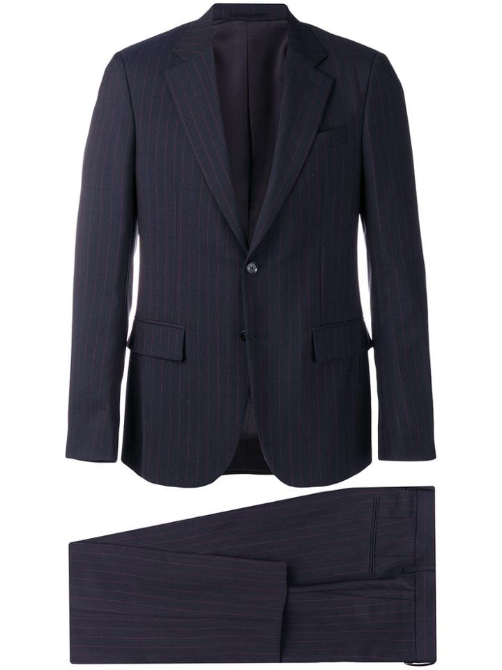 Versace Pinstriped Two-piece Suit - Blue