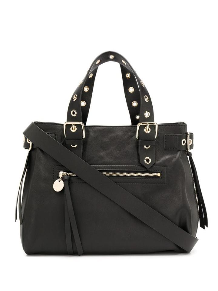 Red Valentino Red(v) Eyelet Handle Tote - Black