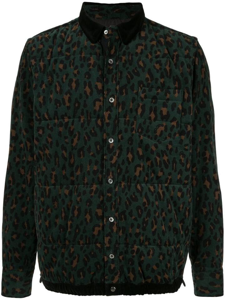 Sacai Leopard Print Shirt - Green
