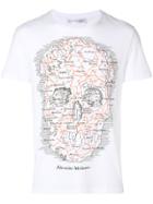 Alexander Mcqueen Map Skull T-shirt - White