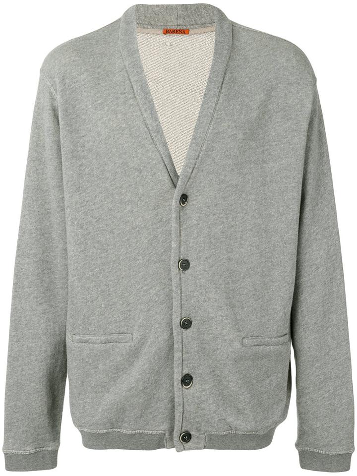 Barena Carl Cardigan, Men's, Size: Large, Grey, Cotton