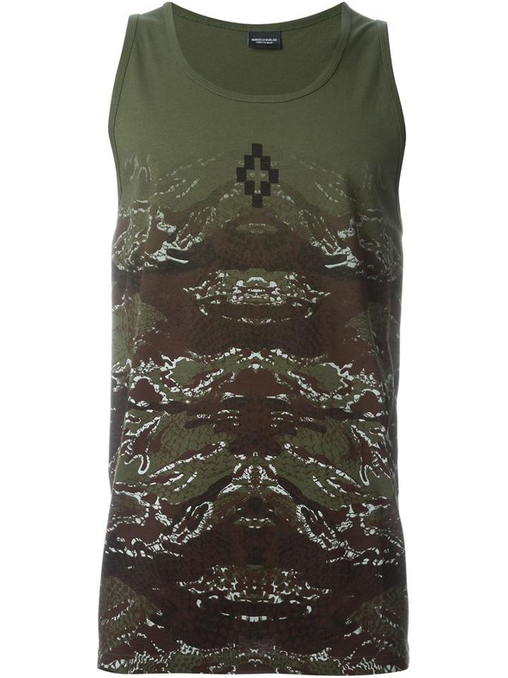Marcelo Burlon County Of Milan 'banes' Tank Top, Men's, Size: Small, Green, Cotton