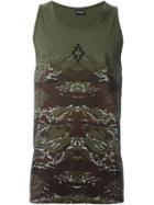 Marcelo Burlon County Of Milan 'banes' Tank Top, Men's, Size: Small, Green, Cotton