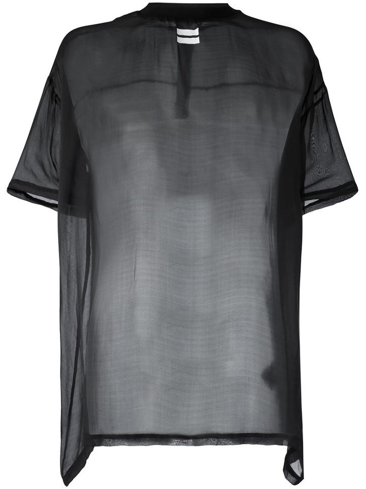 Odeur - 'quad' T-shirt - Unisex - Silk/viscose - M, Black, Silk/viscose