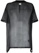 Odeur - 'quad' T-shirt - Unisex - Silk/viscose - M, Black, Silk/viscose