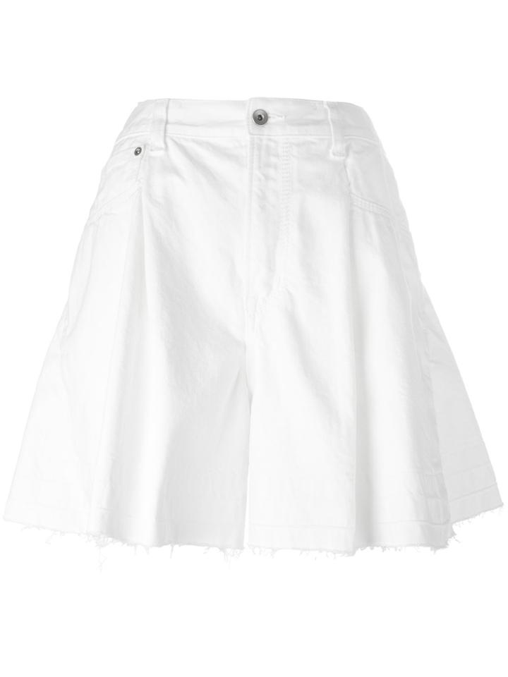Sacai Flared Denim Shorts - White