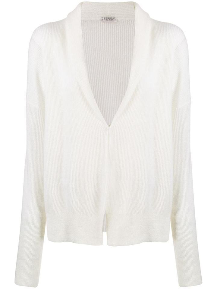 Brunello Cucinelli Shawl-lapel Cardigan - White