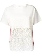Ermanno Ermanno Lace Panel T-shirt - White