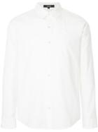 Attachment Long-sleeve Fitted Shirt - White