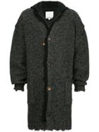 Ground Zero 2-in-1 Hoodie With Knit Cardigan - Grey