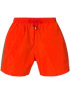 Pressure Printed Swim Shorts - Red