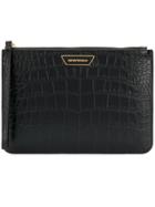 Emporio Armani Classic Textured Clutch - Black