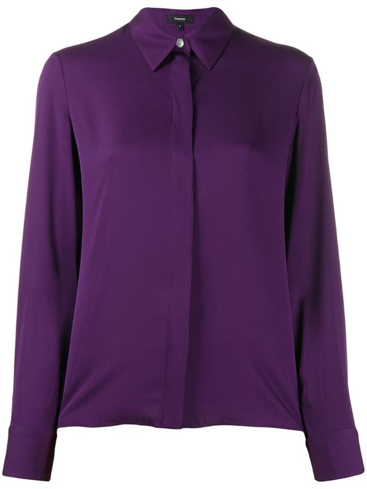 Theory Classic Fitted Shirt - Purple