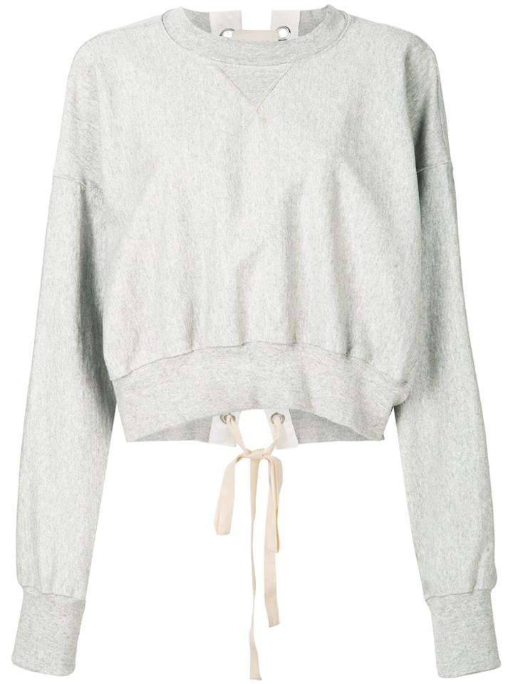 Bassike Cropped Sweatshirt - Grey