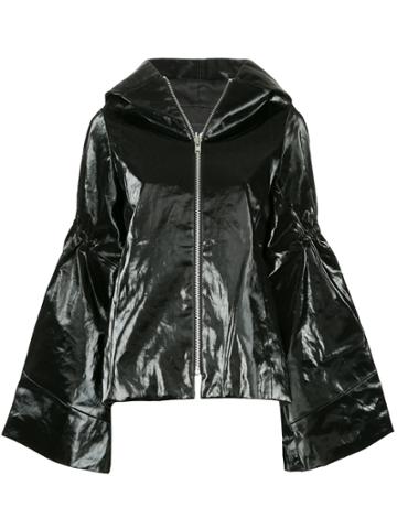 Micol Ragni Short Bell Sleeve Jacket - Black
