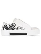 Alexander Mcqueen Low-cut Embroidered Octopus Sneakers - Nude &