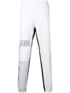 Msgm Logo Embroidered Jogging Bottoms - White