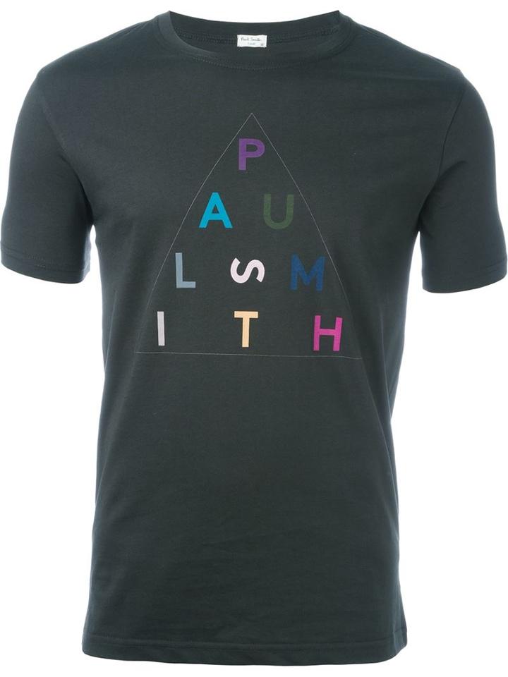 Paul Smith Jeans Triangle Print T-shirt, Men's, Size: M, Black, Cotton