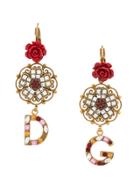 Dolce & Gabbana Logo Drop Earrings - Gold