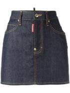Dsquared2 Classic Denim Skirt, Women's, Size: 38, Blue, Cotton/spandex/elastane/polyester
