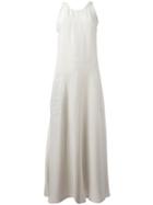 Joseph Sleeveless Flared Midi Dress, Women's, Size: 38, Nude/neutrals, Silk/cotton