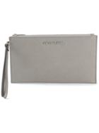 Michael Michael Kors - 'jet Set Travel' Clutch - Women - Leather - One Size, Grey, Leather