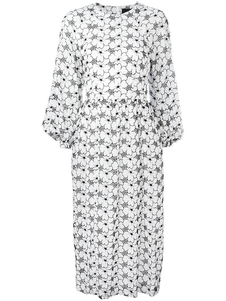 Simone Rocha Floral Dress, Women's, Size: 8, White, Cotton/polyamide/polyester