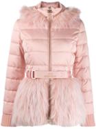 Elisabetta Franchi Faux-fur Padded Jacket - Pink