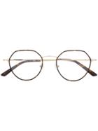 Calvin Klein Round Frame Glasses - Brown