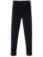 Pt01 Ribbed Stretch Velvet Trousers, Men's, Size: 48, Blue, Cotton/spandex/elastane