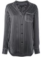 Rag & Bone - Striped Shirt - Women - Silk - M, Black, Silk