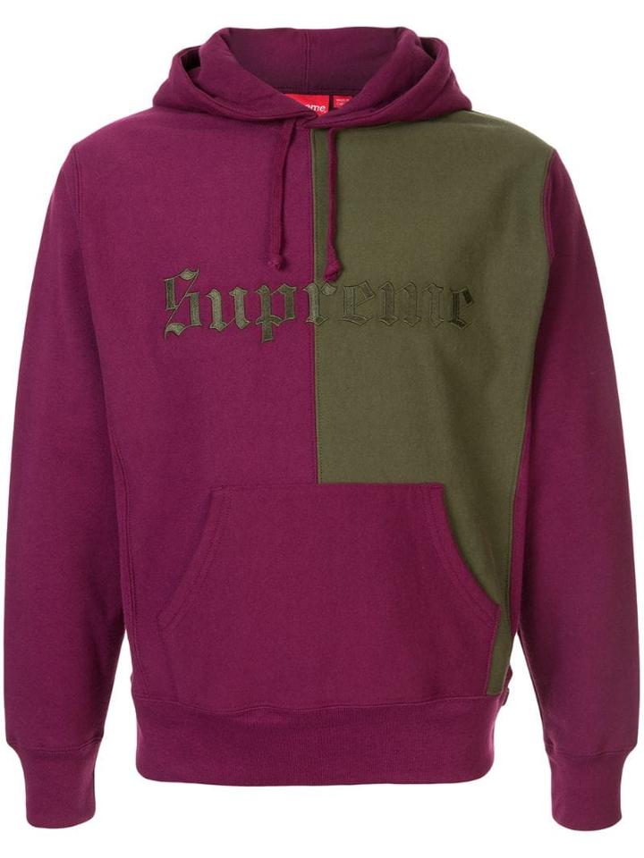 Supreme Split Old English Hoodie - Purple